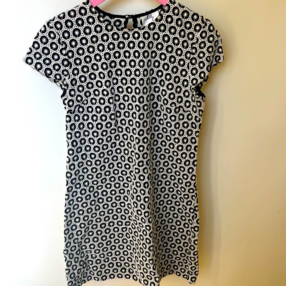 Milly short sleeve black and white dress